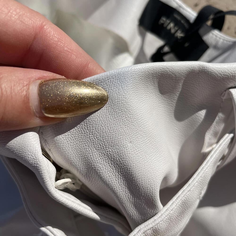 PINKO White Vegan Leather Trousers by Pinko - Size 38 NWT - Picture 5 of 6